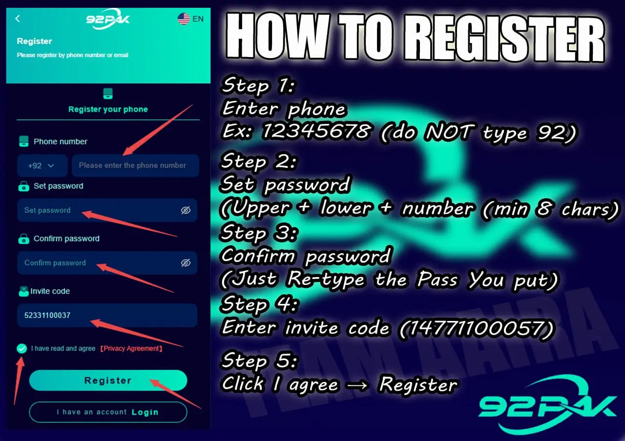92PAK Registration Steps: The Complete Guide for New Users 2025